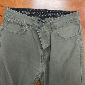 Prana pants men’s size 34x32 grey/green
